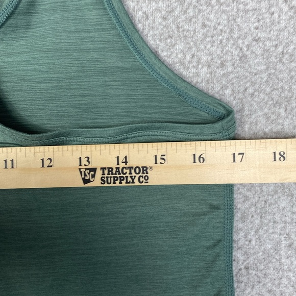 Vuori Lux performance racer back tank in heathered green M - Picture 7 of 8